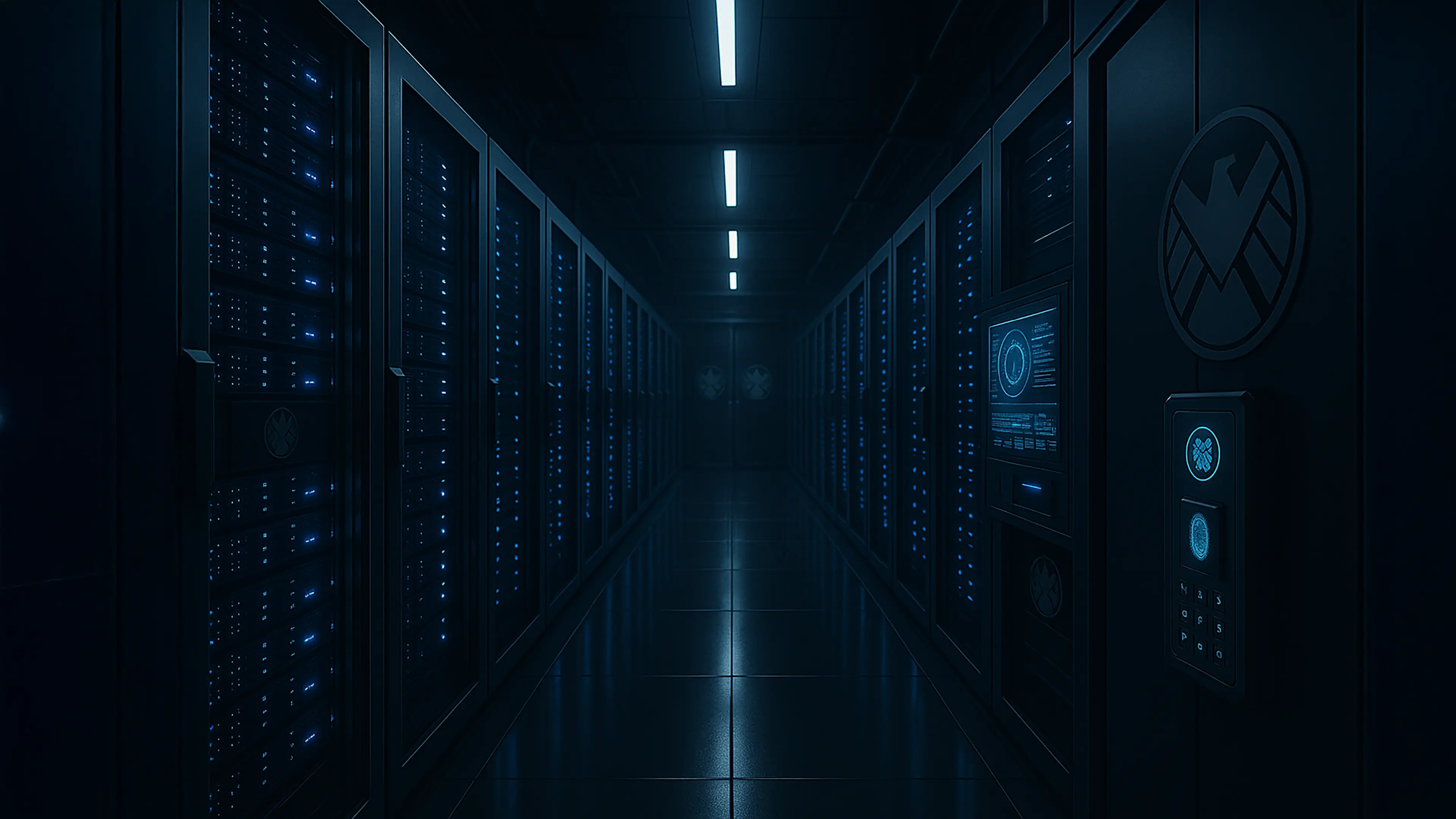 Secure research facility corridor